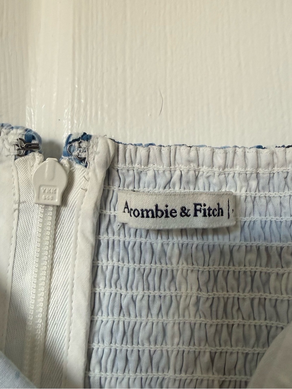 Abercrombie & Fitch Blue Floral Ruched Sundress - Picture 4 of 7